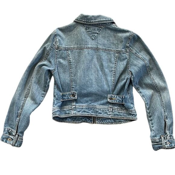 Vintage 90s TOMMY HILFIGER Jean Jacket Size Medium - Picture 5 of 13